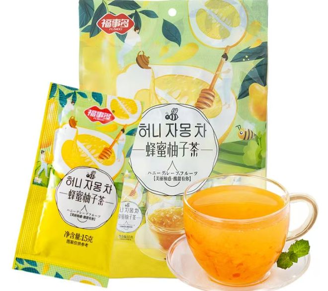 “时光收藏”橙柿送上秋日润燥蜂蜜柚子茶p